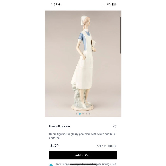 Lladró Spain Porcelain Figurine "Nurse" #4603 Salvador Furió 14" Mint Condition - Picture 6 of 6